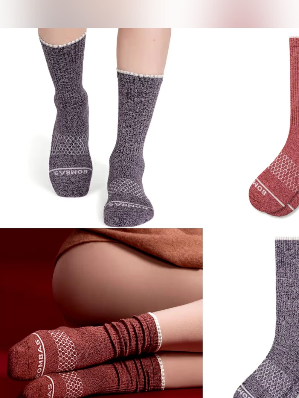Lot of 2 Bombas Women's Merino Wool Blend Calf Socks Brand New and Like New